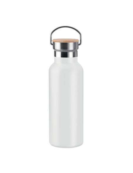 Botella agua de acero inoxidable Witten doble capa con tapa de bambú sin BPA 500ml PERSONALIZABLE