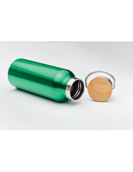 Botella agua de acero inoxidable Witten doble capa con tapa de bambú sin BPA 500ml PERSONALIZABLE