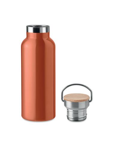 Botella agua de acero inoxidable Witten doble capa con tapa de bambú sin BPA 500ml PERSONALIZABLE