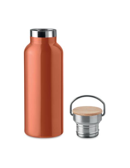 Botella agua de acero inoxidable Witten doble capa con tapa de bambú sin BPA 500ml PERSONALIZABLE