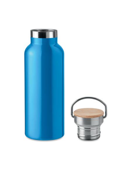 Botella agua de acero inoxidable Witten doble capa con tapa de bambú sin BPA 500ml PERSONALIZABLE