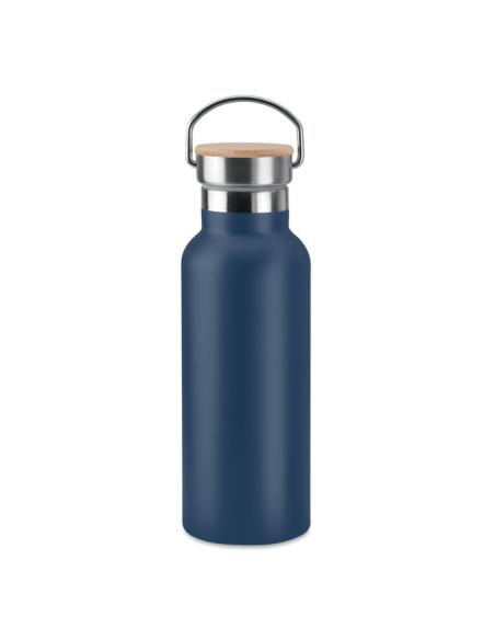 Botella agua de acero inoxidable Witten doble capa con tapa de bambú sin BPA 500ml PERSONALIZABLE