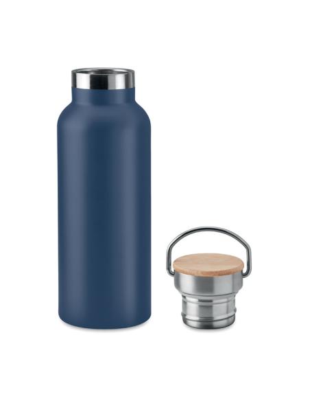 Botella agua de acero inoxidable Witten doble capa con tapa de bambú sin BPA 500ml PERSONALIZABLE