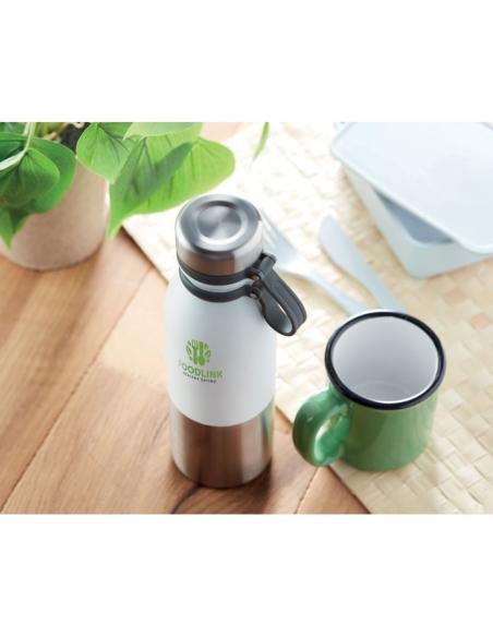 Botella agua de acero inoxidable Hull doble capa sin BPA 600ml PERSONALIZABLE