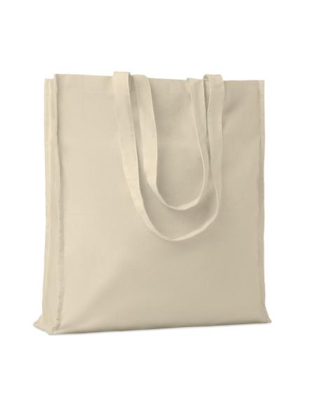 Bolsa de tela algodón con fuelle Elche 140g/m2 natur PERSONALIZABLE