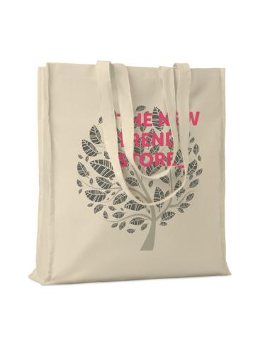 Bolsa de tela algodón con fuelle Elche 140g/m2 natur PERSONALIZABLE