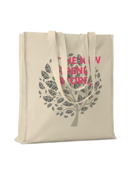 Bolsa de tela algodón con fuelle Elche 140g/m2 natur PERSONALIZABLE