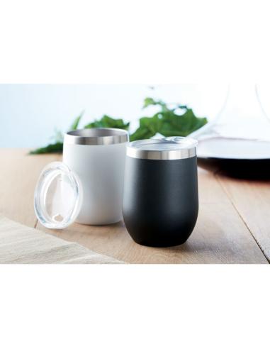 Vaso de vino de acero inoxidable Nowra doble capa 300ml PERSONALIZABLE