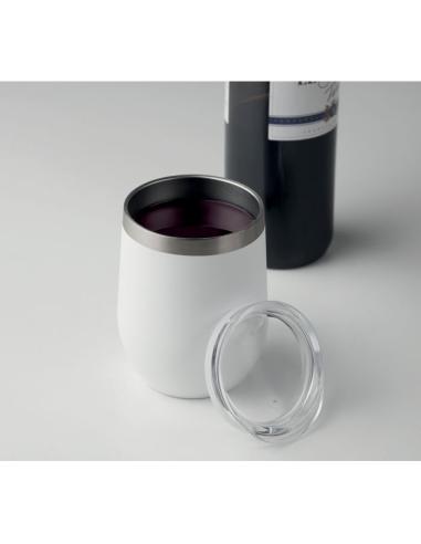 Vaso de vino de acero inoxidable Nowra doble capa 300ml PERSONALIZABLE