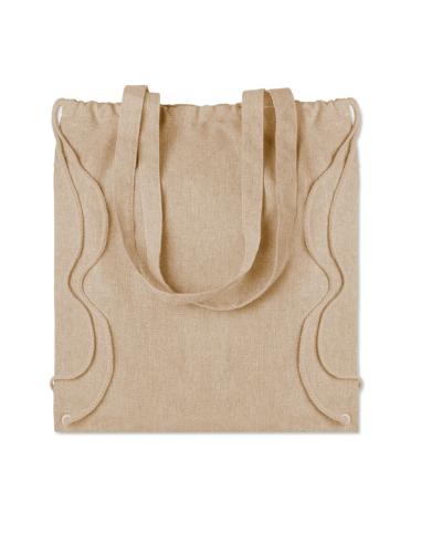 Bolsa jaspeada Montpellier de algodón y botellas de plástico de 140g/m2 colores PERSONALIZABLE