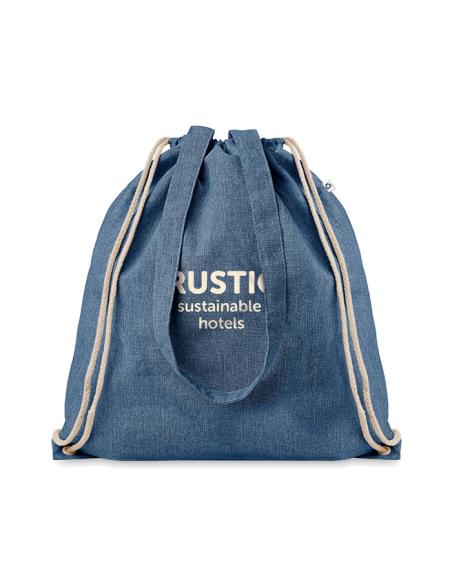 Bolsa jaspeada Montpellier de algodón y botellas de plástico de 140g/m2 colores PERSONALIZABLE
