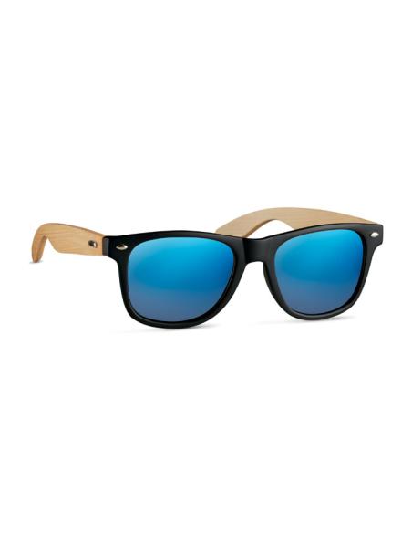 Gafas de sol vintage Sunshine con patillas de bambú y lentes espejo PERSONALIZABLE