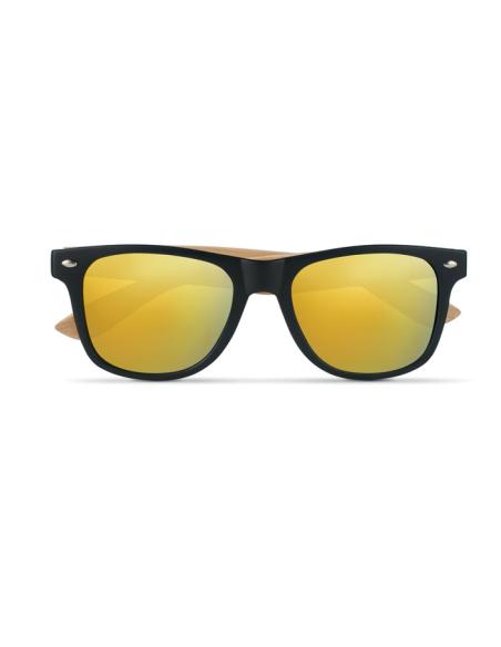 Gafas de sol vintage Sunshine con patillas de bambú y lentes espejo PERSONALIZABLE