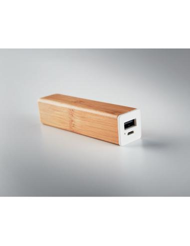 Powerbank Darwin 2200mAh con carcasa de bambú PERSONALIZABLE