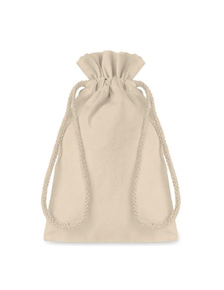 Bolsa de tela Kassel algodón para regalo pequeña 105g/m2 natur PERSONALIZABLE