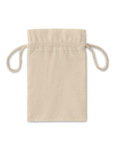 Bolsa de tela Kassel algodón para regalo pequeña 105g/m2 natur PERSONALIZABLE