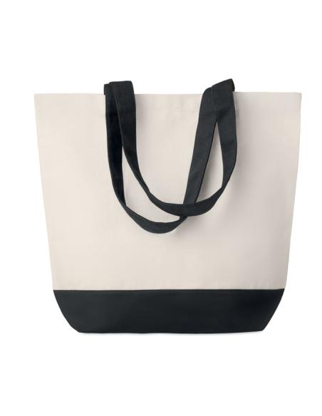Bolsa Marbella de canvas 280g/m2 con base y asas de color a juego PERSONALIZABLE