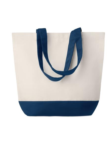 Bolsa Marbella de canvas 280g/m2 con base y asas de color a juego PERSONALIZABLE
