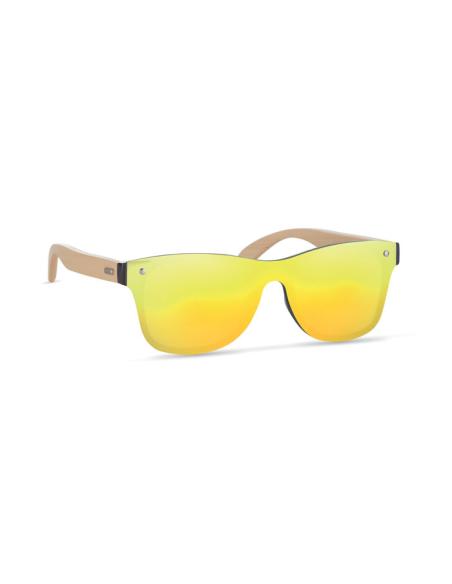 Gafas de sol Split con patillas de bambú y lentes espejo PERSONALIZABLE