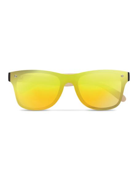 Gafas de sol Split con patillas de bambú y lentes espejo PERSONALIZABLE