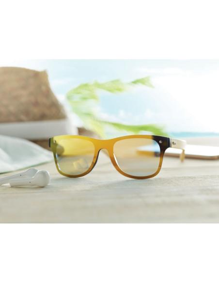 Gafas de sol Split con patillas de bambú y lentes espejo PERSONALIZABLE