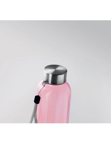 Botella agua reutilizable RPET León tapa acero inox sin BPA 500ml PERSONALIZABLE