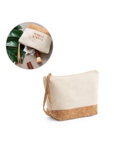 Neceser de algodón Povljana 280g/m2 con base de corcho PERSONALIZABLE