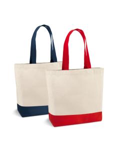 Bolsa de lona de algodón 280g/m2 Durban con asas en color y bolsillo interior PERSONALIZABLE