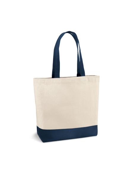 Bolsa de lona de algodón 280g/m2 Durban con asas en color y bolsillo interior PERSONALIZABLE