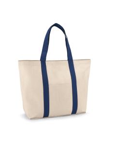 Bolsa de lona de algodón 280g/m2 Cairo con asas en color y bolsillos PERSONALIZABLE 2