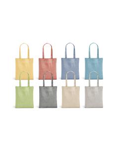 Bolsa de tela Sheffield de algodón reciclado 140g/m2 asas largas PERSONALIZABLE