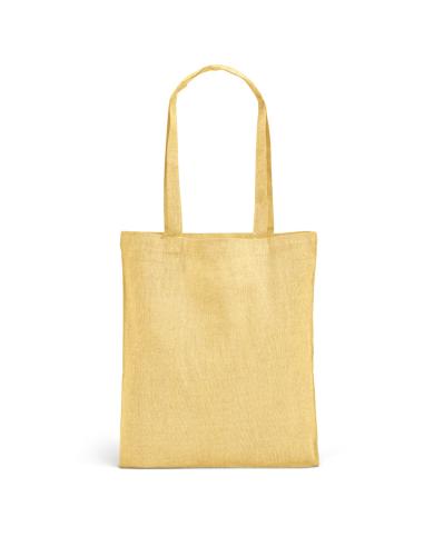 Bolsa de tela Sheffield de algodón reciclado 140g/m2 asas largas PERSONALIZABLE