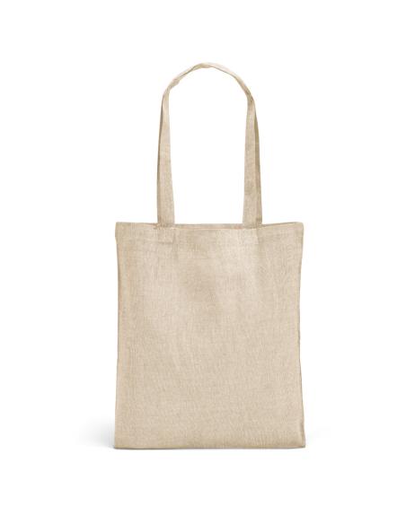Bolsa de tela Sheffield de algodón reciclado 140g/m2 asas largas PERSONALIZABLE