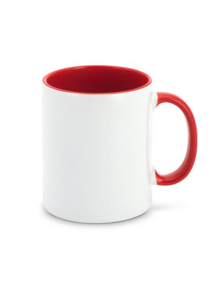 Taza cerámica Móstoles especial sublimación asas colores 350ml PERSONALIZABLE