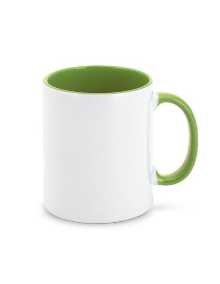 Taza cerámica Móstoles especial sublimación asas colores 350ml PERSONALIZABLE