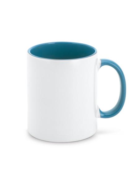 Taza cerámica Móstoles especial sublimación asas colores 350ml PERSONALIZABLE