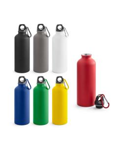 Botella agua de aluminio Eastbourne con mosquetón acabado mate sin BPA 550ml PERSONALIZABLE