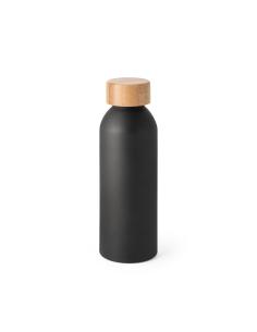 Botella agua de aluminio Prague acabado mate con tapa de bambú sin BPA 550ml PERSONALIZABLE 2