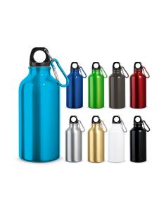 Botella agua de aluminio Thane con mosquetón sin BPA 400ml PERSONALIZABLE