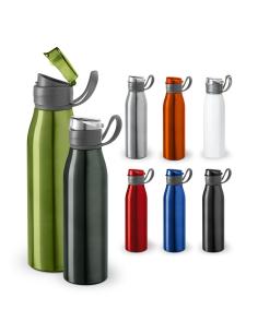 Botella agua de aluminio Seoul con tapa y asa de AS sin BPA 650ml PERSONALIZABLE