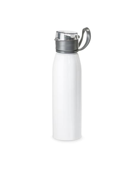 Botella agua de aluminio Seoul con tapa y asa de AS sin BPA 650ml PERSONALIZABLE