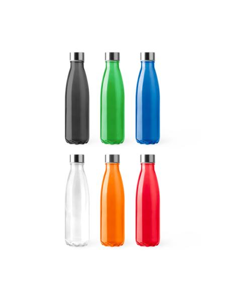 Botella de cristal Ingenio con tapa de acero inoxidable sin BPA colores 650ml PERSONALIZABLE
