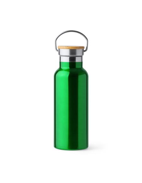 Botella agua de acero inoxidable Tazacorte doble capa tapa bambú 500ml PERSONALIZABLE