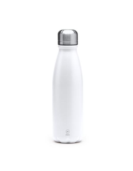Botella agua de aluminio reciclado Frontera con tapón de acero inox sin BPA 550ml PERSONALIZABLE