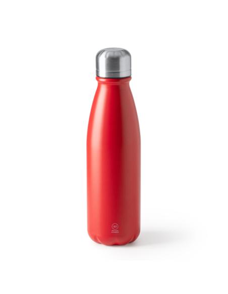 Botella agua de aluminio reciclado Frontera con tapón de acero inox sin BPA 550ml PERSONALIZABLE