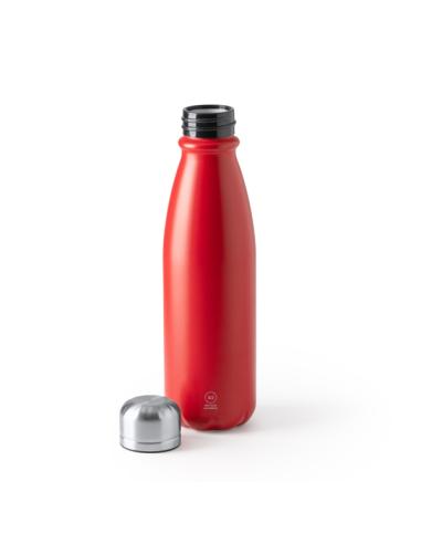 Botella agua de aluminio reciclado Frontera con tapón de acero inox sin BPA 550ml PERSONALIZABLE
