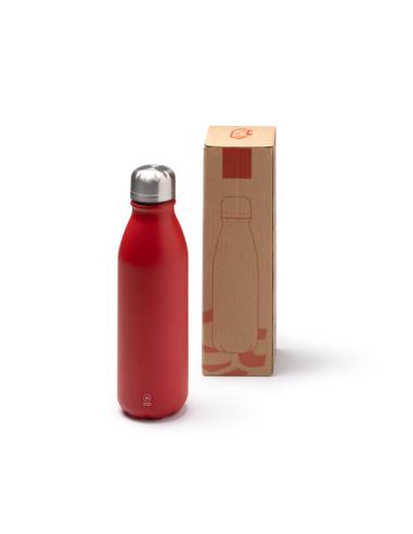 Botella agua de aluminio reciclado Frontera con tapón de acero inox sin BPA 550ml PERSONALIZABLE