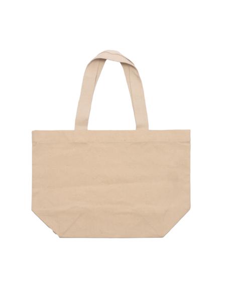 Bolsa de tela Garafía canvas reciclado 330g/m2 beige asas largas PERSONALIZABLE