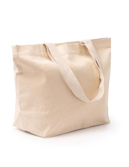 Bolsa de tela Garafía canvas reciclado 330g/m2 beige asas largas PERSONALIZABLE