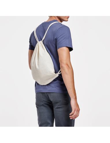 Bolsa de tela Betancuria algodón con cuerdas 140g/m2 natur PERSONALIZABLE